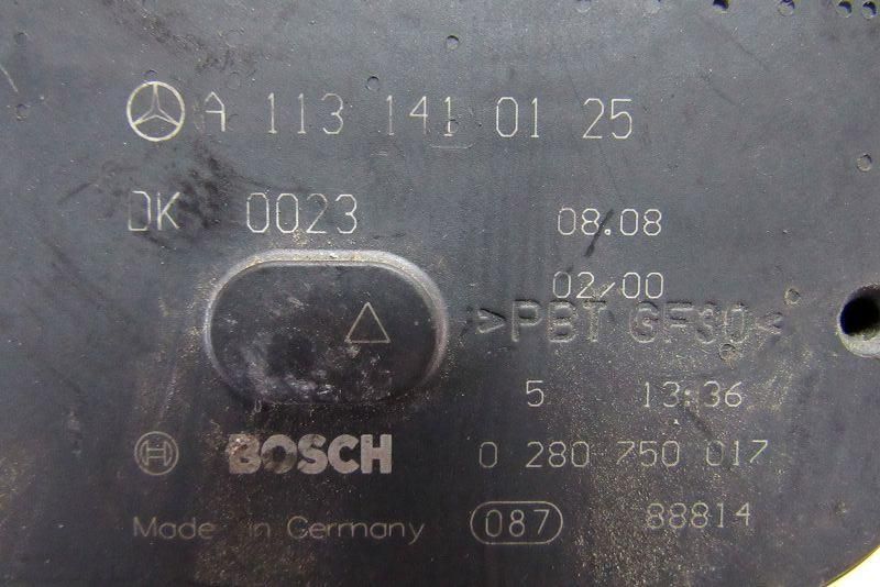заслонка дроссельная Mercedes-Benz E-Класс W210/S210 [рестайлинг] 2002, 5.0 л., M 113.967, бензин, седан, A1131410125