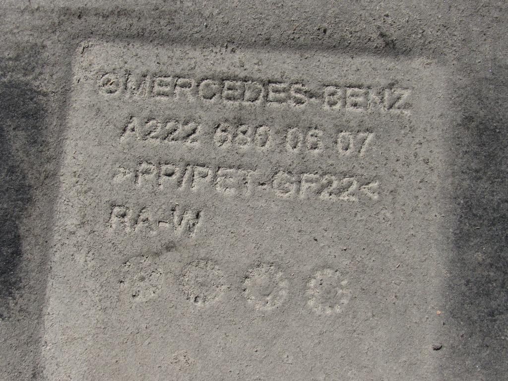 защита днища Mercedes-Benz S-Класс W222/C217/A217 [рестайлинг] 2017, 4.0 л., M 176.980, бензин, седан, 2226800607