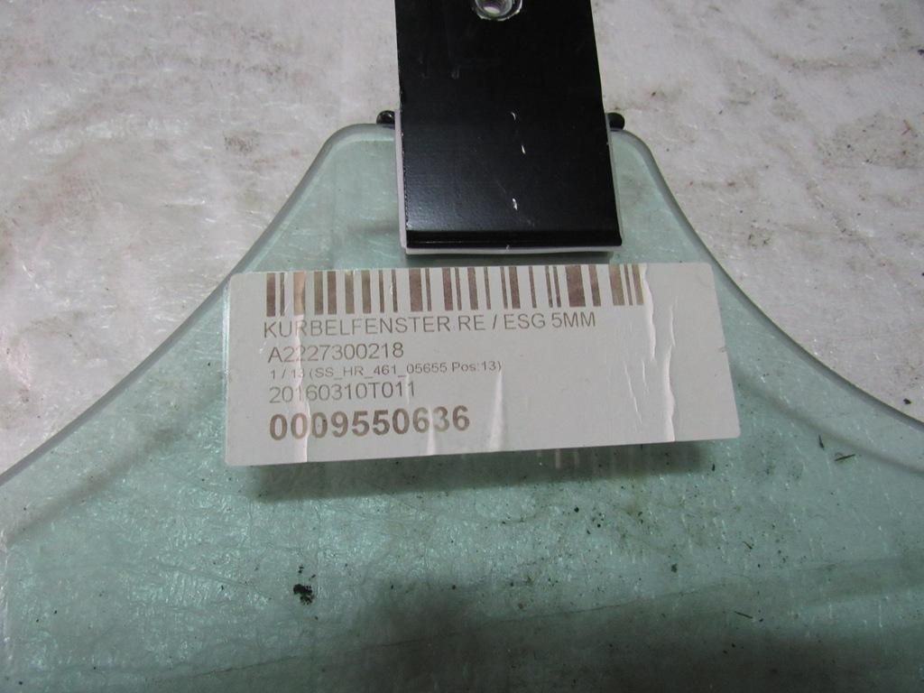 стекло двери задней правой Mercedes-Benz S-Класс W222/C217/A217 2014, 4.7 л., M 278.929, бензин, седан, 2222730218