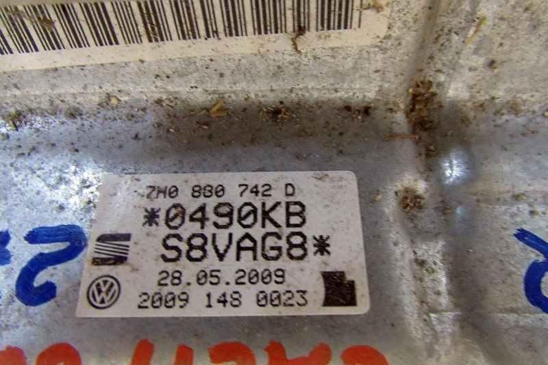 подушка безопасности боковая (шторка) Volkswagen Multivan T5 2003, 1.9 л., AXC, дизель, минивэн, 7H0880742D
