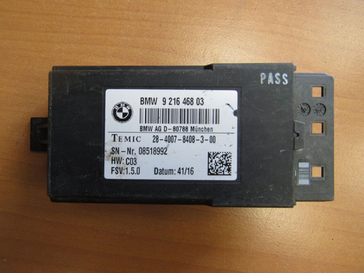 блок управления сиденьем BMW 5 серия F07/F10/F11 2009, 9216468