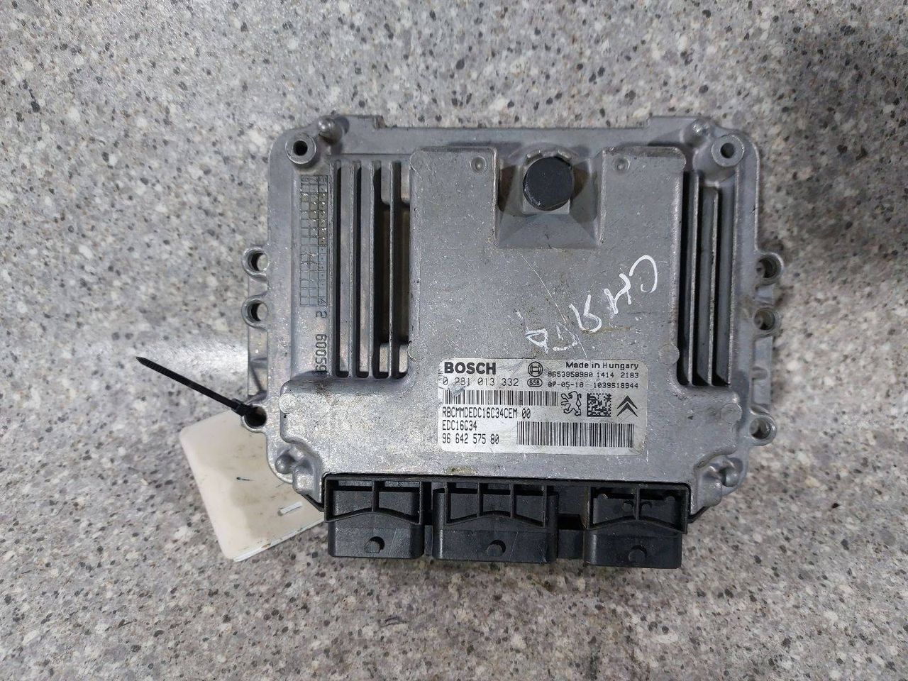 блок управления двигателем Peugeot 407 1 поколение (2004 - 2010), 1.6 л., HDi, 9HZ (10JB89), дизель, 0281013332, 9664257580, 9653958980 - фото №1