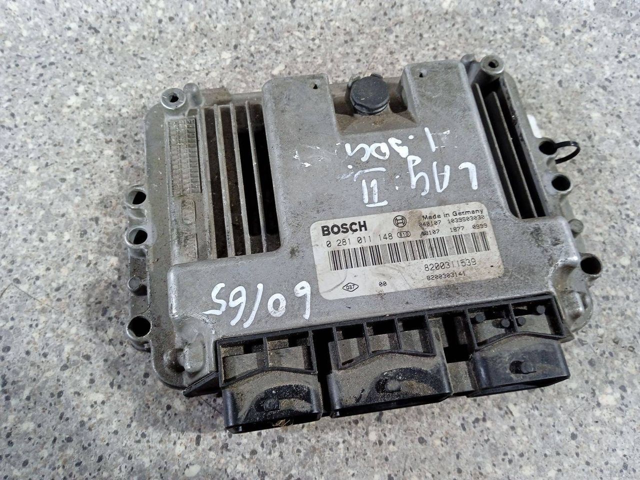 блок управления двигателем Renault Laguna 2 поколение (2001 - 2005), 1.9 л., DCi, F9Q 750, дизель, 8200311539, 0281011148 - фото №1