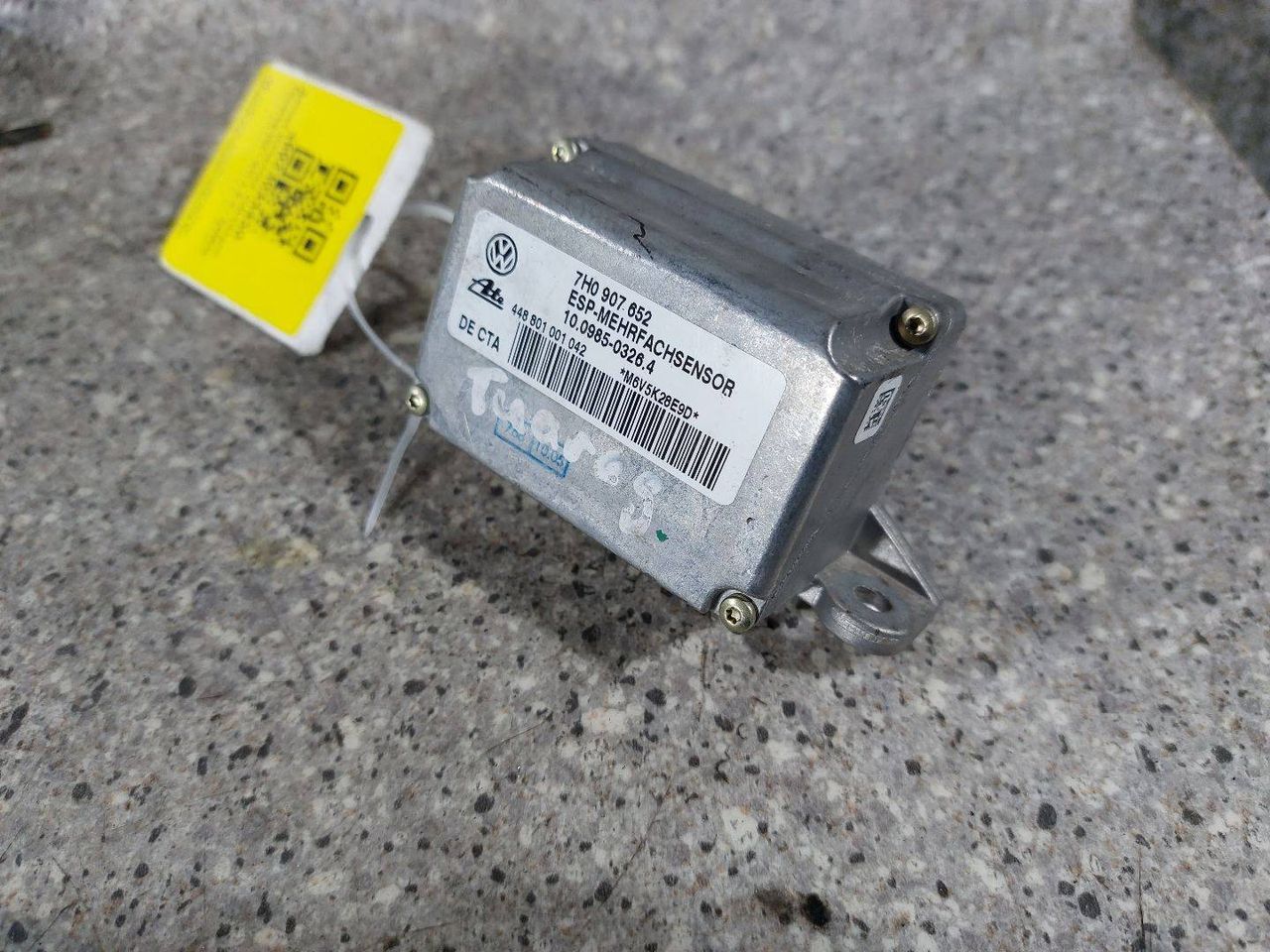датчик ускорения Volkswagen Touareg 1 поколение (2002 - 2007), 2.5 л., дизель, 7H0907652, 100985-03264 - фото №1