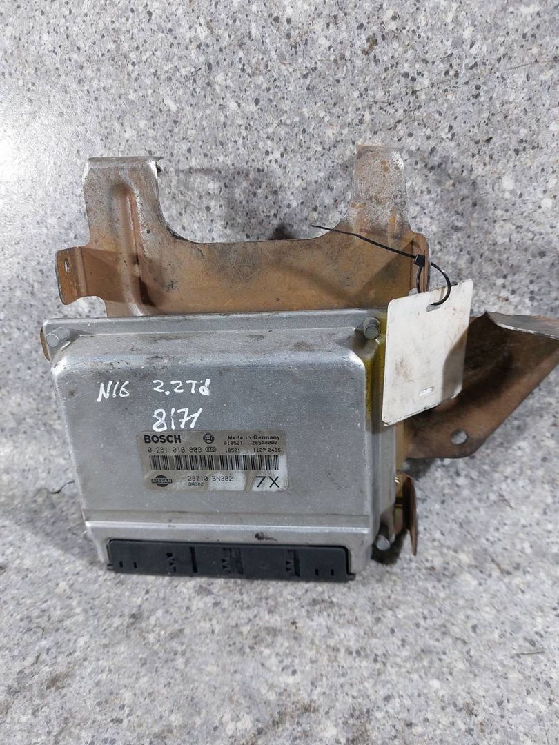 блок управления двигателем Nissan Almera N16 (2000 - 2003), 2.2 л., TD, YD22DDT, дизель, МКПП, 0281010809, 23710-BN302 - фото №1
