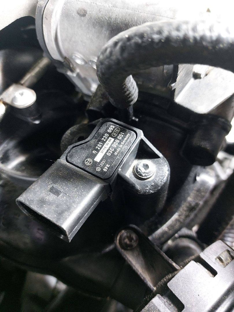 датчик абсолютного давления Audi A6 4F/C6 (2004 - 2008), 2.4 л., i, BDW, бензин, вариатор, передний привод, 0261230095, 03S906051 - фото №1