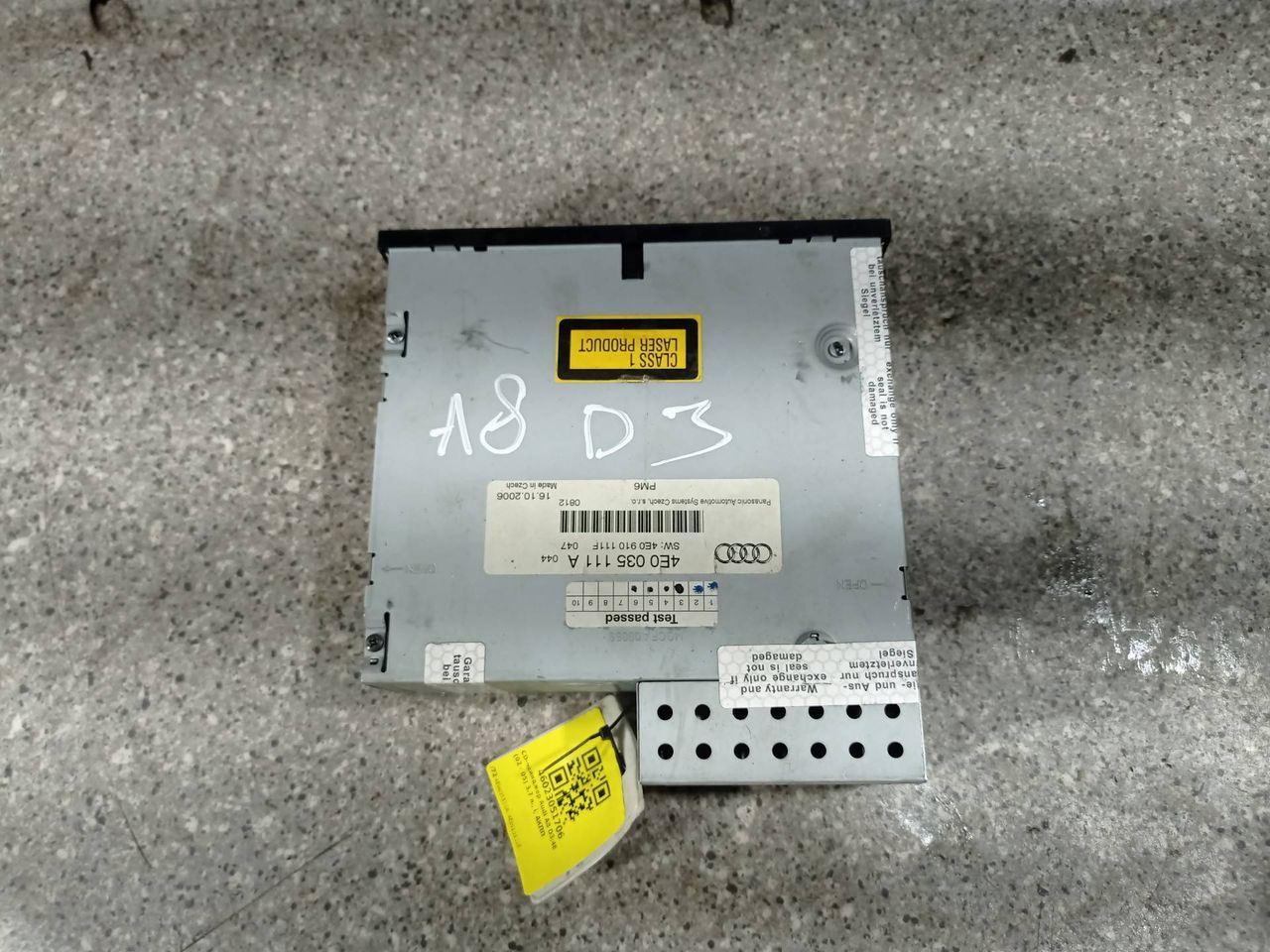 CD-чейнджер Audi A8 D3/4E (2002 - 2005), 3.7 л., i, АКПП, полный привод, 4E0035111A, 4E0910111F - фото №1