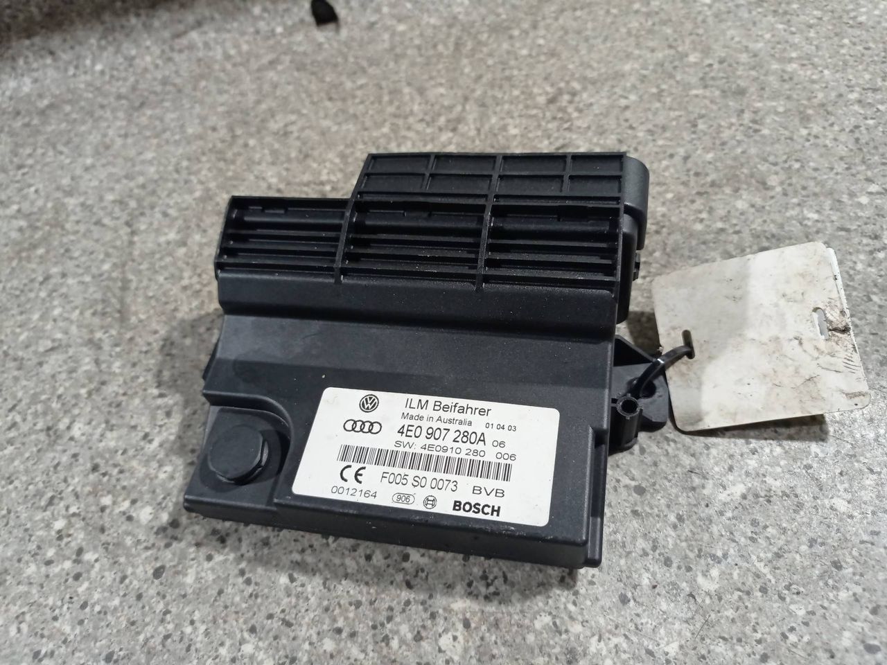 Блок управления BCM (Body Control Module) Audi A8 D3/4E (2002 - 2005), 3.7 л., i, АКПП, полный привод, 4E0907280A - фото №1