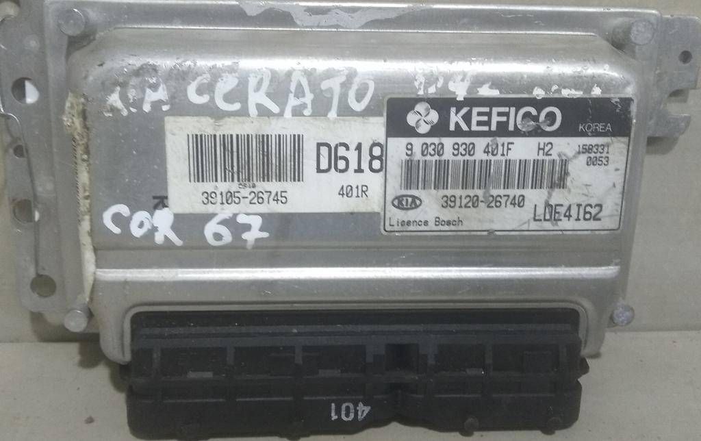 блок управления двигателем Kia Cerato 1 поколение 2004, 1.6 л., i, бензин, 3912026740, 9030930401F - фото №1