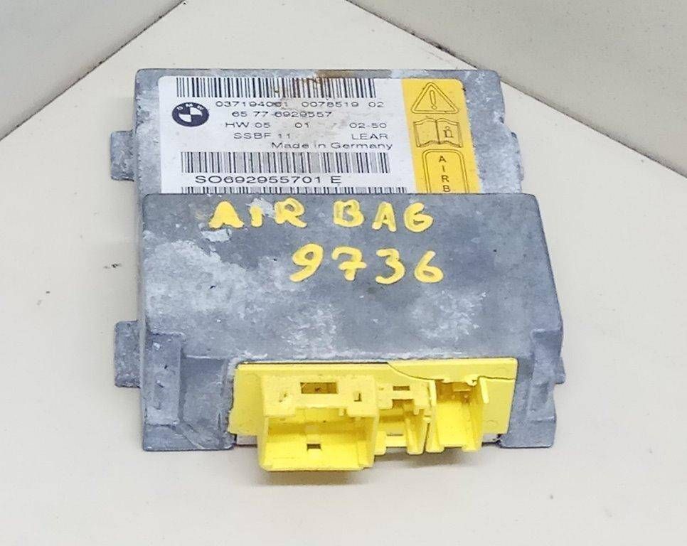 блок AirBag BMW 7 серия E65/E66/E67 E65 2003, 4.4 л., i, M62 B44 (448S1), бензин, АКПП, черный, седан, задний привод, 65.77-6929557 - фото №1