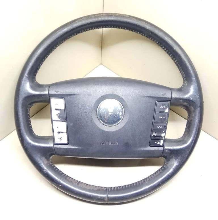 руль Volkswagen Touareg 1 поколение 2005, 3.2 л., i, BMX, бензин, АКПП, серый, внедорожник 5 дв., полный привод, 3D0419091K7B4, 3D0880203A2K7, 3D0880203B2K7 - фото №1