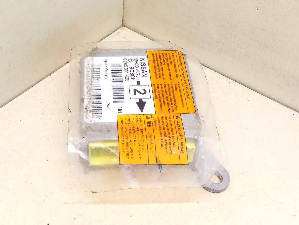 блок AirBag Nissan Primera P12 2003, 1.8 л., i, бензин, BOSCH, 98820AV200, 0285001420 - фото №1
