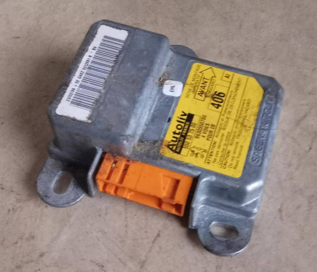 блок AirBag Peugeot 406 1 поколение 1998, 2.0 л., HDi, RHZ (DW10ATED), дизель, МКПП, серебристый, универсал, передний привод, 9630550780, 550537500 - фото №1