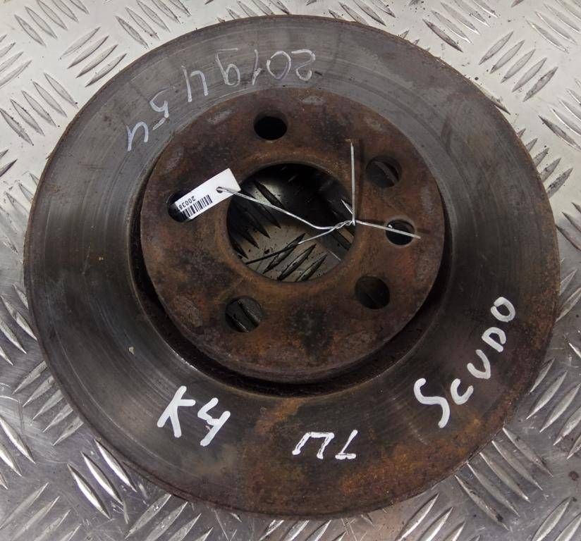 диск тормозной передний Fiat Scudo 1 поколение 2002, 1.9 л., D, WJY (DW8B), дизель, 5МКПП, белый, фургон, передний привод - фото №1