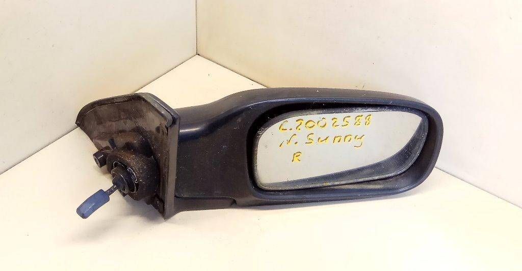 зеркало наружное правое Nissan Sunny N14 1991, 2.0 л., CD20, дизель, МКПП, белый, седан, передний привод, 9630162C00 - фото №1