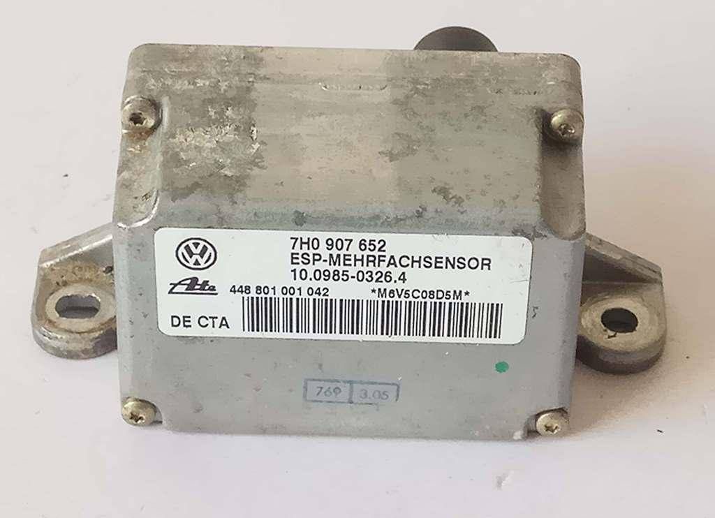 датчик курсовой устойчивости Volkswagen Touareg 1 поколение 2005, 3.2 л., i, BMX, бензин, АКПП, серый, внедорожник 5 дв., полный привод, 7H0907652, ATE - фото №1