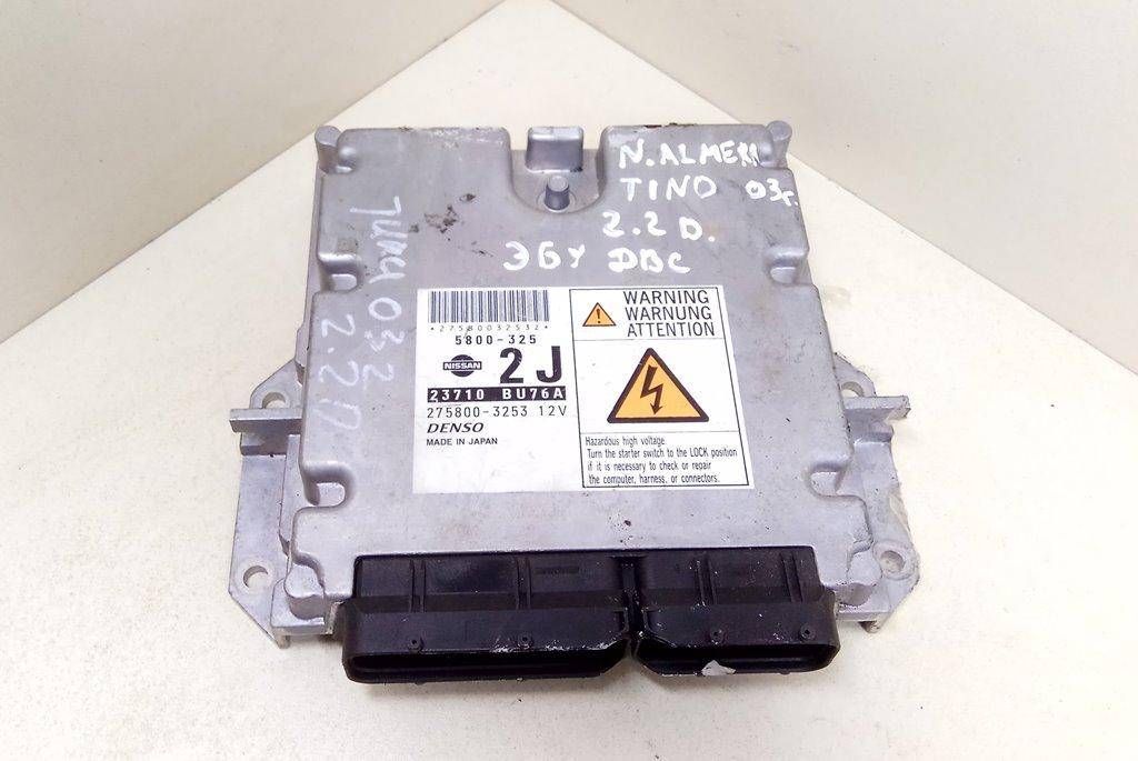 блок управления двигателем Nissan Almera Tino V10 2003, 2.2 л., D, дизель, 275800-3253, 23710BU76A, DENSO - фото №1