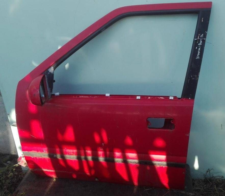 дверь передняя левая Hyundai Pony X2 1994, красный - фото №1