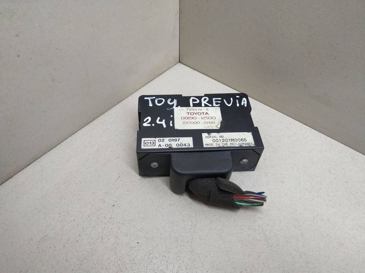 блок управления сигнализацией Toyota Previa 2 поколение XR30 2003, 2.4 л., бензин, 08190-12930, 237000-2260 - фото №1