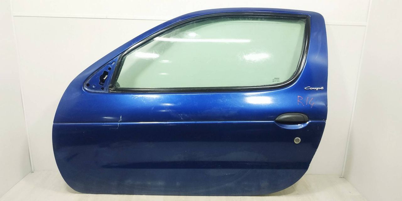 дверь передняя левая Renault Megane 1 поколение DA0F 1997, 1.6 л., i, K7M 702, бензин, 5МКПП, синий, купе, передний привод, 7751467871 - фото №1