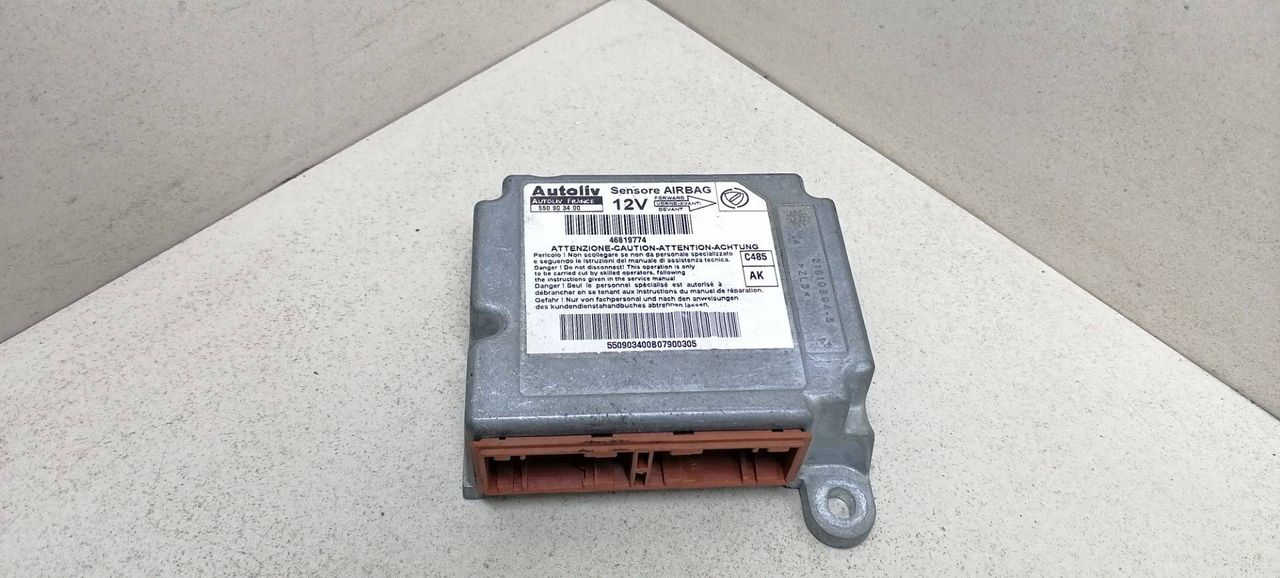 блок AirBag Fiat Doblo 1 поколение 2001, 1.9 л., JTD, дизель, 5МКПП, синий, минивэн, передний привод, 550903400, 46819774 - фото №1