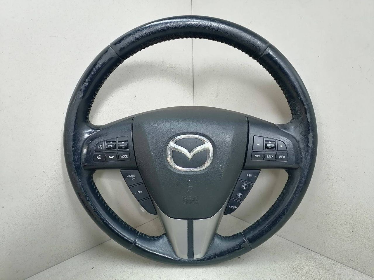 руль Mazda 3 BL 2009, 2.0 л., i, бензин, 5МКПП, чёрный, хетчбэк 5 дв., передний привод, BP4K-32-980C, TB5711C - фото №1