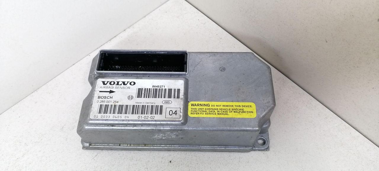 блок AirBag Volvo S60 1 поколение 2001, 2.4 л., B 5244 T3, бензин, АКПП, черный, седан, передний привод, 0285001254, 8645271 - фото №1