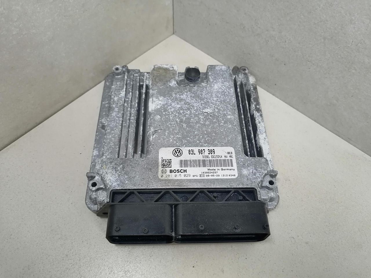 блок управления двигателем Volkswagen Passat B6 2008, 2.0 л., TDi, CBAB, дизель, 6МКПП, серебристый, универсал, 03L907309, 0281015029