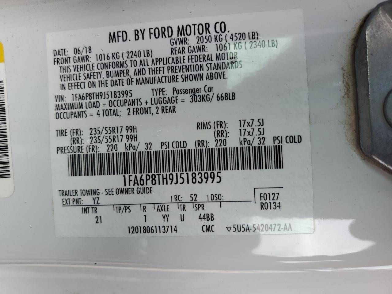 Ford Mustang 6  S550 рест. 2018