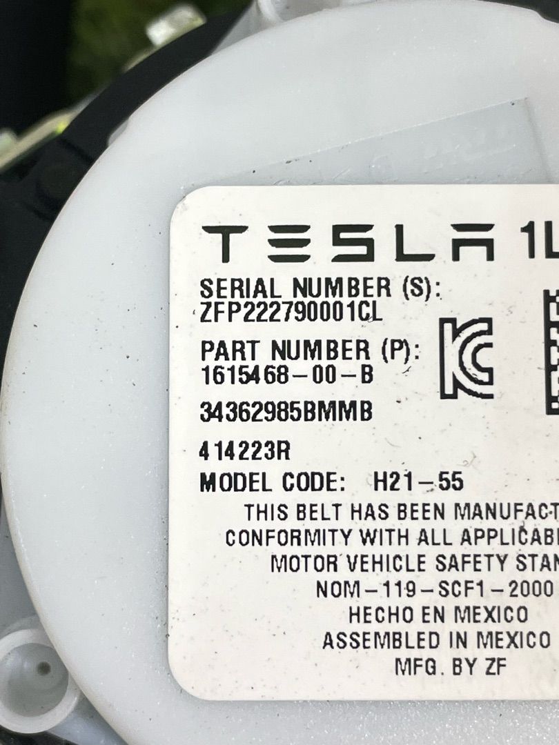 ремень безопасности Tesla Model X 1 поколение [рестайлинг] 2023, электро, 1615468-00-B