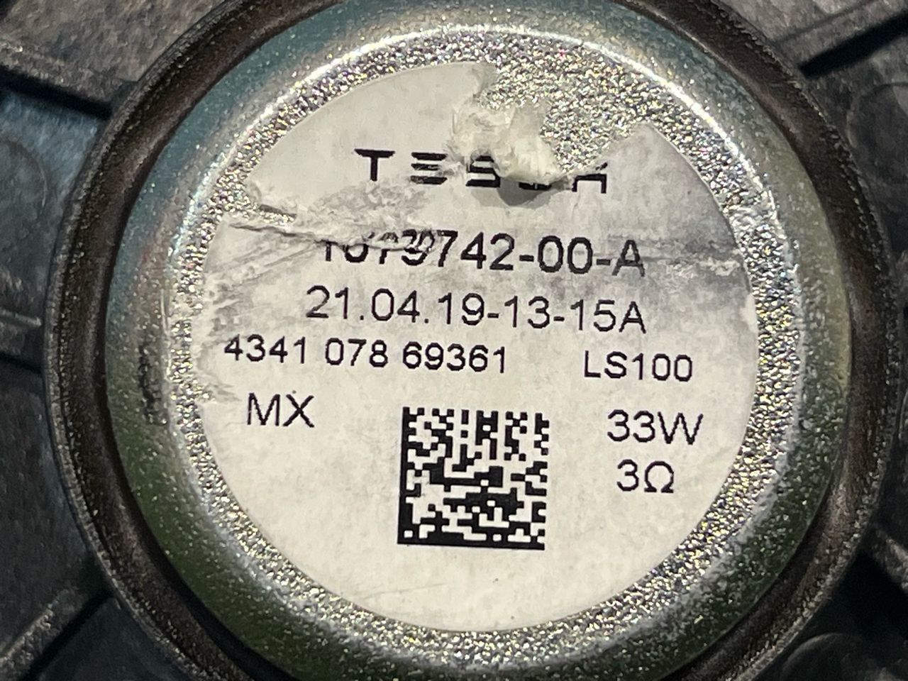 динамик торпедо Tesla Model X 1 поколение [рестайлинг] 2022, электро, 107974200A