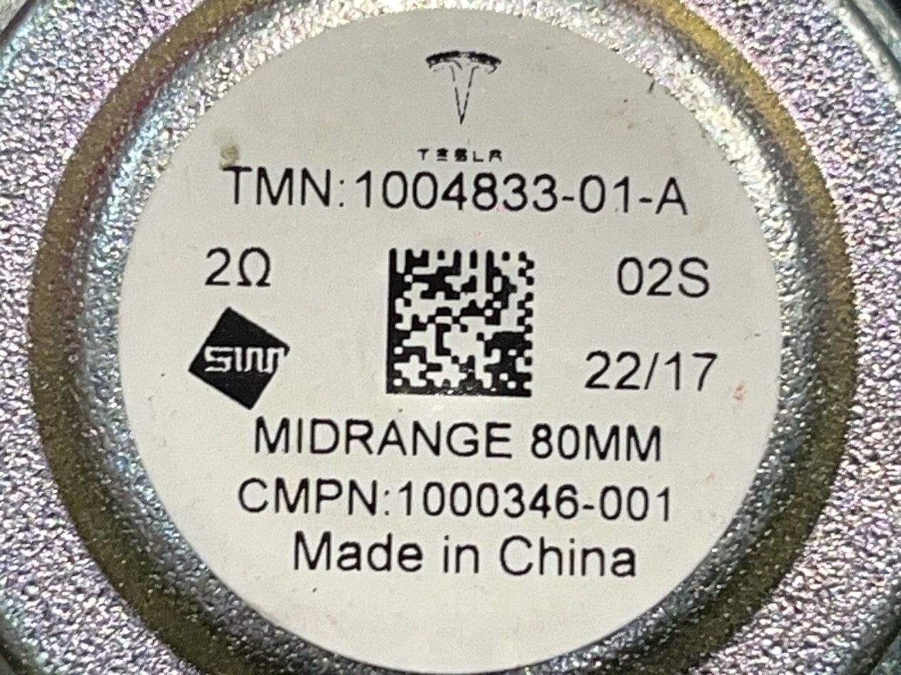 динамик торпедо Tesla Model X 1 поколение 2017, электро, белый, 100483301A