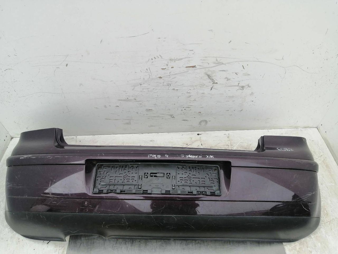 бампер задний Volkswagen Polo 4 поколение 2001, darkmagenta, хетчбэк 5 дв.