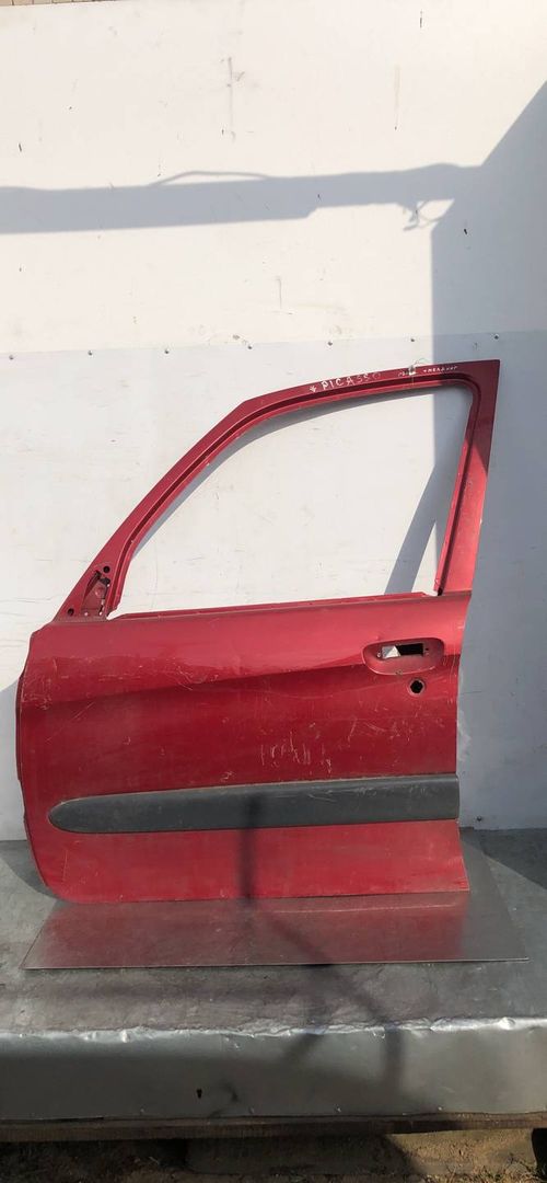 дверь передняя левая Citroen C3 Picasso 2001, red, минивэн