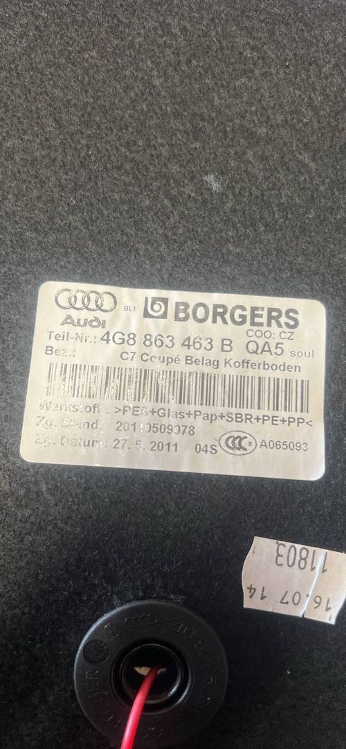 пол багажника Audi A7 4G 2014, 3.0 л., CDUC, дизель, АКПП, лифтбэк, 4G8863463B