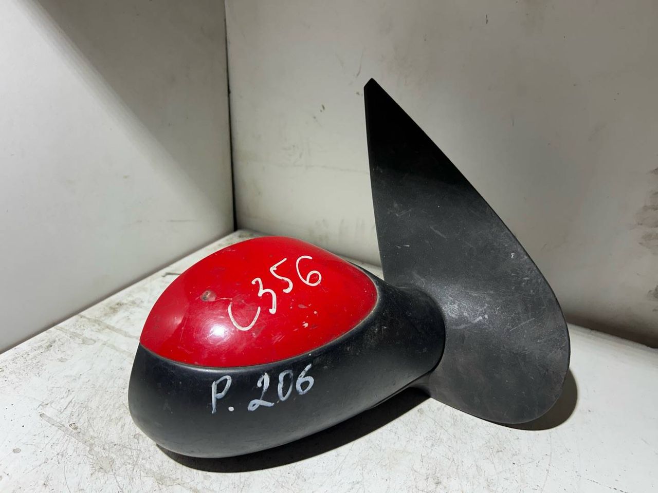 зеркало наружное правое Peugeot 206 1 поколение 2002, red, хетчбэк 5 дв.