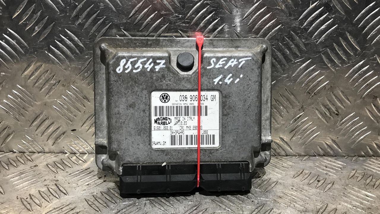 блок управления двигателем SEAT Ibiza 3 поколение 2003, 1.4 л., бензин, МКПП, 036906034GM, 61601.068.01