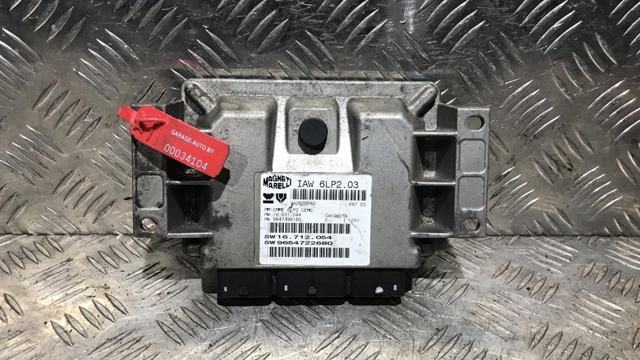 блок управления двигателем Peugeot 206 1 поколение [рестайлинг] 2006, 1.4 л., бензин, МКПП, хетчбэк 5 дв., 6LP2.03, 16.631.044, 9647498180, 16.712.054, 9654722680