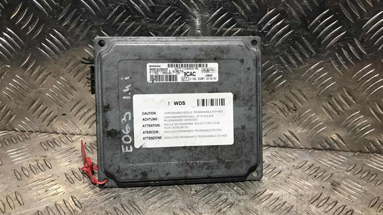 блок управления двигателем Ford Fiesta 5 поколение 2004, 1.4 л., бензин, МКПП, хетчбэк 5 дв., 4U71-12A650-MC, S120977020E, 9CAC