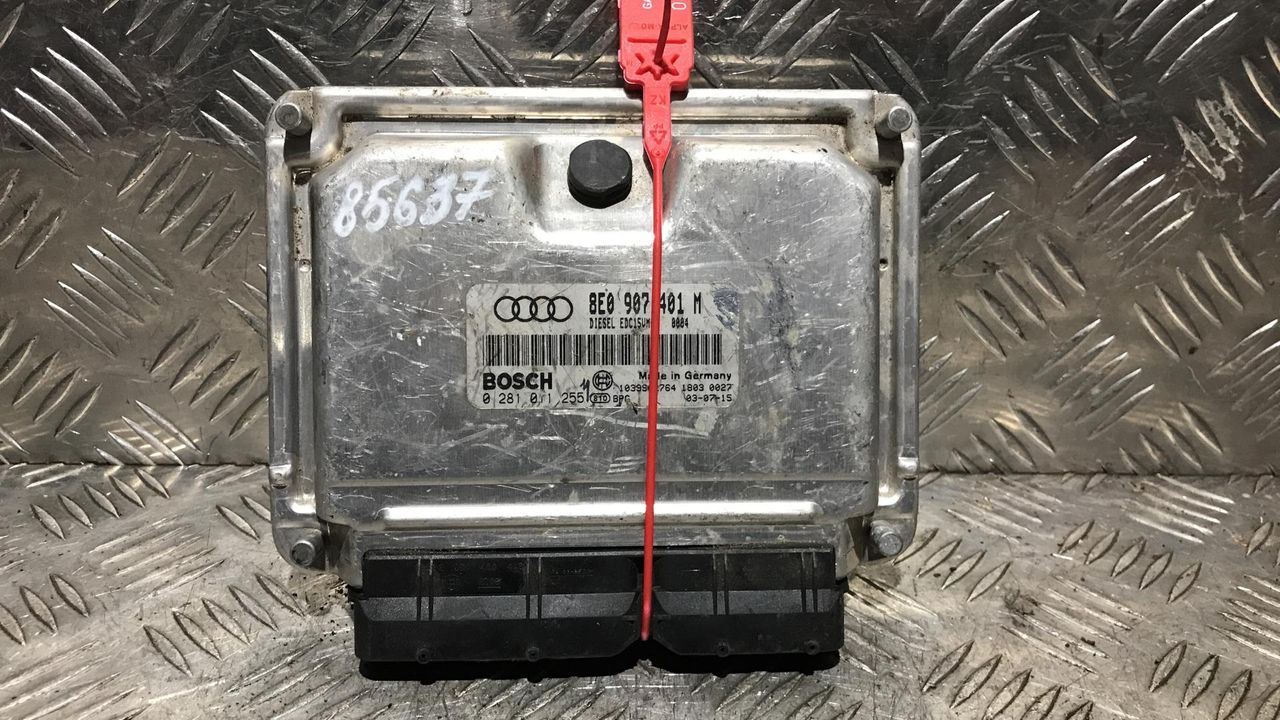 блок управления двигателем Audi A6 4B/C5 [рестайлинг] 2003, 2.5 л., BDG, дизель, 6МКПП, универсал, 8E0907401M, 0281011255