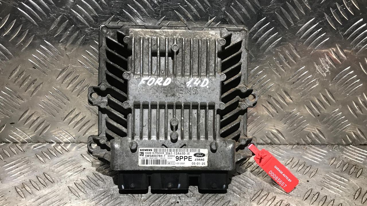 блок управления двигателем Ford Fiesta 5 поколение 2005, 1.4 л., дизель, МКПП, 3S61-12A650-JE, 5WS40078H-T
