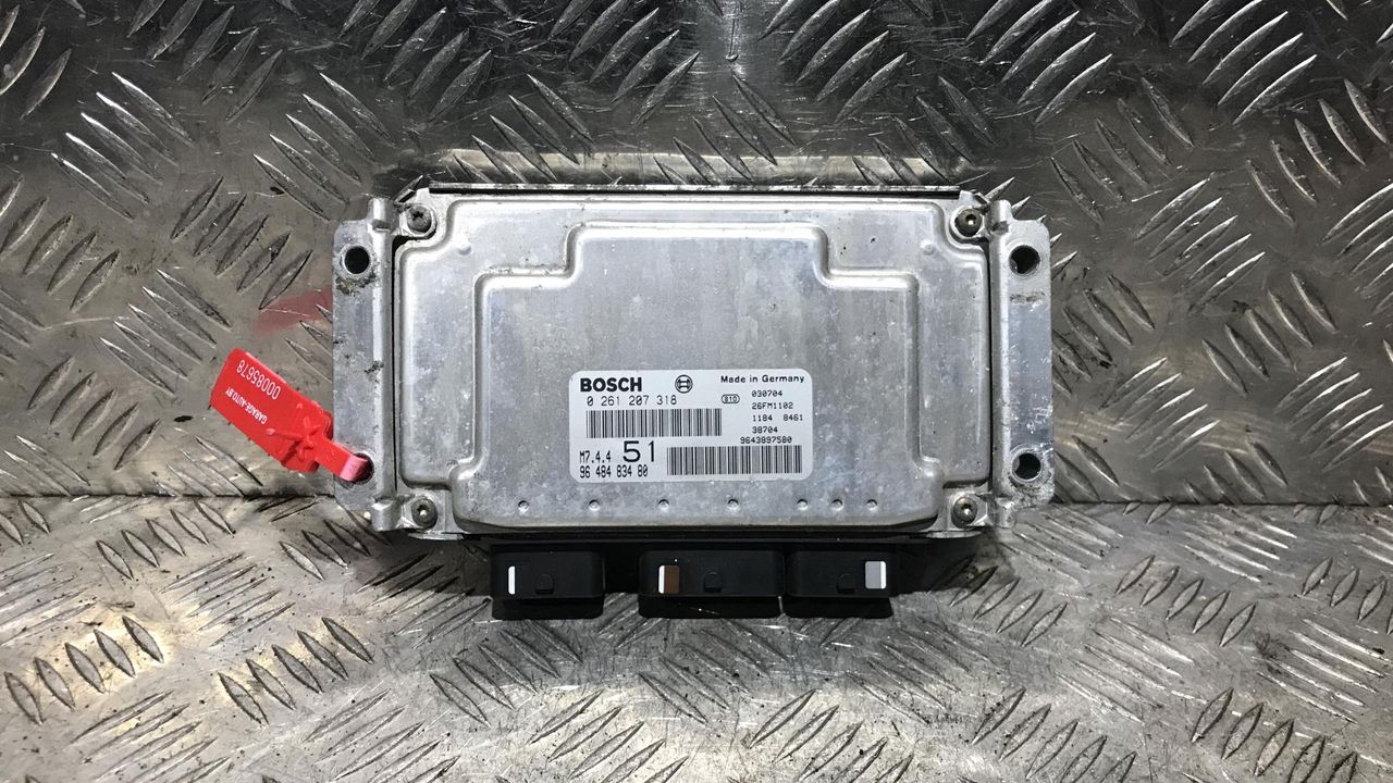 блок управления двигателем Citroen Xsara Picasso 1 поколение 2003, 1.6 л., NFV (TU5JP), бензин, 5МКПП, синий, минивэн, 9648483480, 0261207318