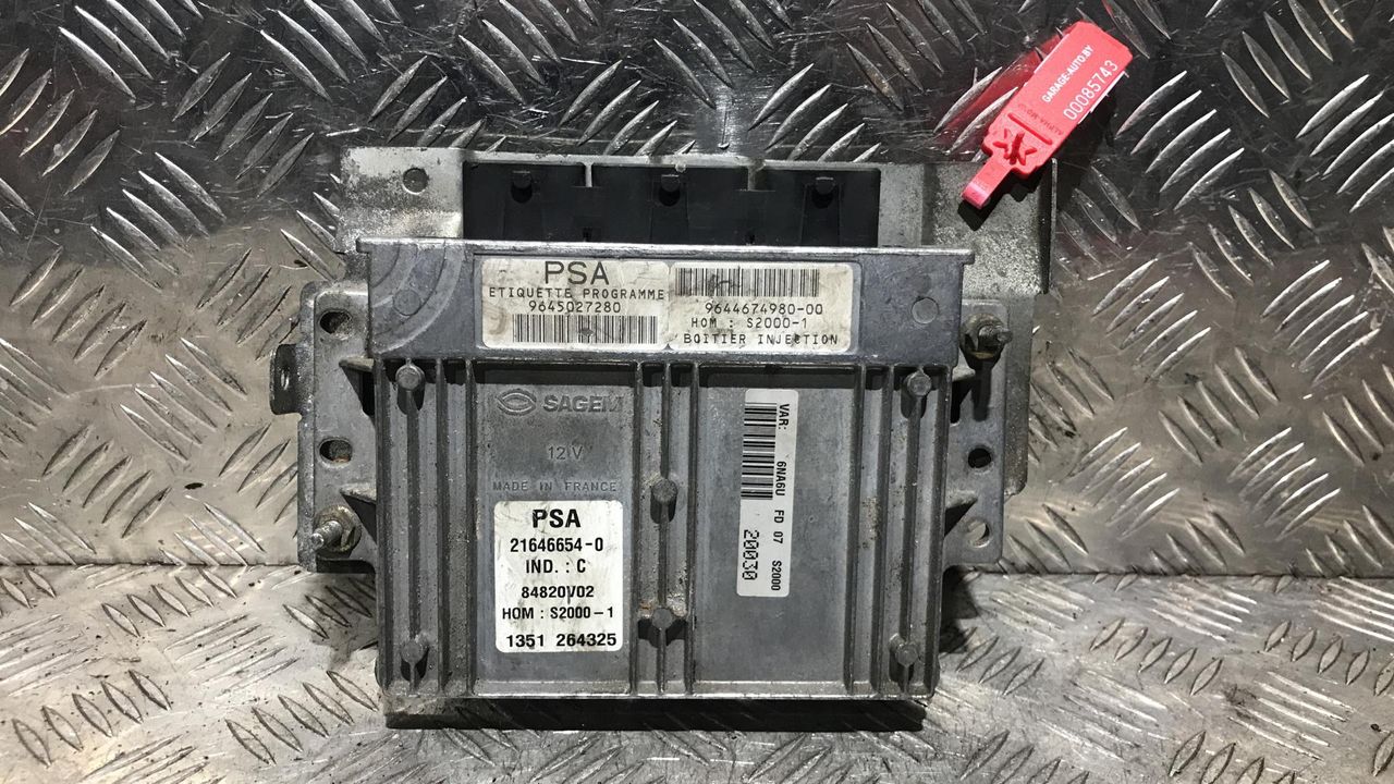 блок управления двигателем Citroen Xsara Picasso 1 поколение 2003, 1.8 л., бензин, МКПП, 9645027280, 9644674980-00, 21646654-0