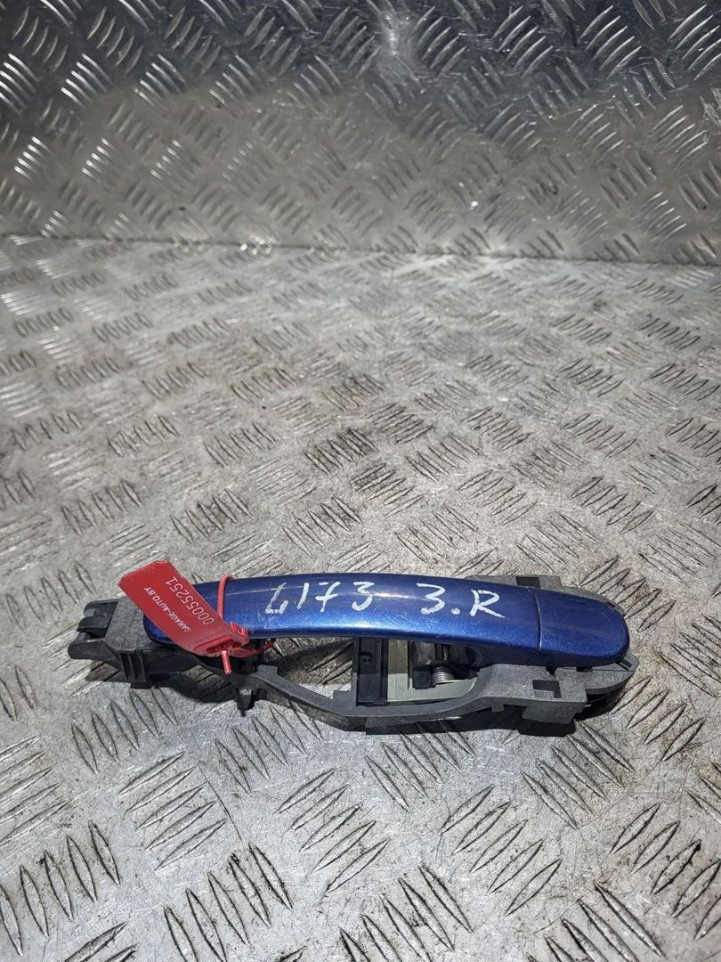 ручка наружная задняя правая Volkswagen Passat B5 1999, 1.8 л., бензин, 5МКПП, синий, универсал, 3B0837885, 3B0837886