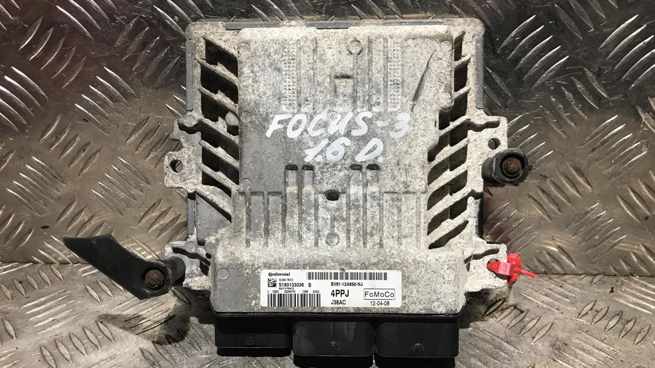 блок управления двигателем Ford Focus 3 поколение 2012, 1.6 л., T1DB, дизель, 6МКПП, хетчбэк 5 дв., S180133036, BV61-12A650-NJ, 4PPJ, J38AC