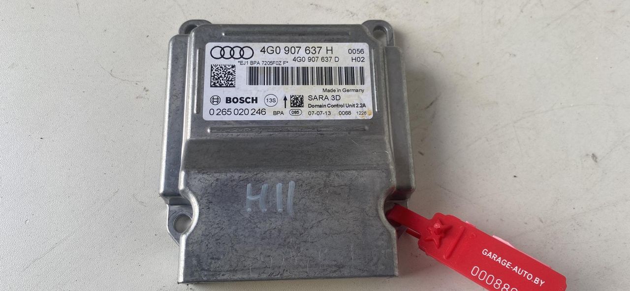 блок AirBag Audi A6 4G/C7 2013, 2.8 л., CHVA, бензин, АКПП, седан, полный привод, 4G0907637H, 4G0907637D, 0265020246