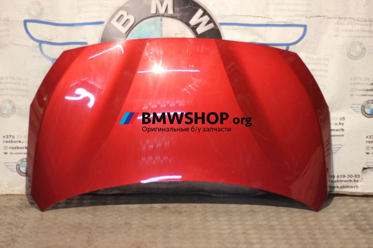 капот BMW 2 серия Active Tourer F45 2014, 2.0 л., дизель, АКПП, flamenco-rot brillanteffek с06, универсал, правый руль, 41007382200