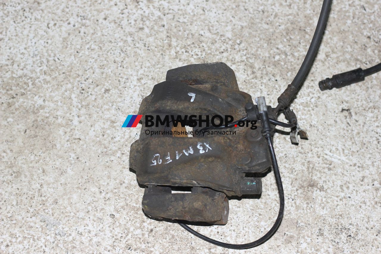 суппорт передний левый BMW X3 F25 2014, 2.0 л., бензин, АКПП, tiefseeblau metallic (a76), внедорожник 5 дв., 34106790921
