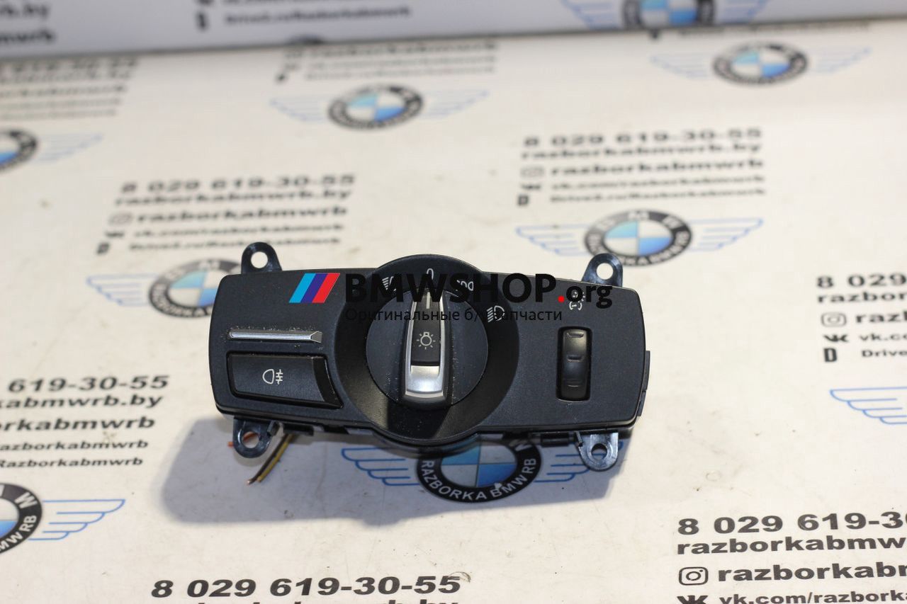 переключатель света BMW 7 серия F01/F02 [рестайлинг] 2013, 3.0 л., дизель, АКПП, black sapphire metallic (475), седан, правый руль, 9204067