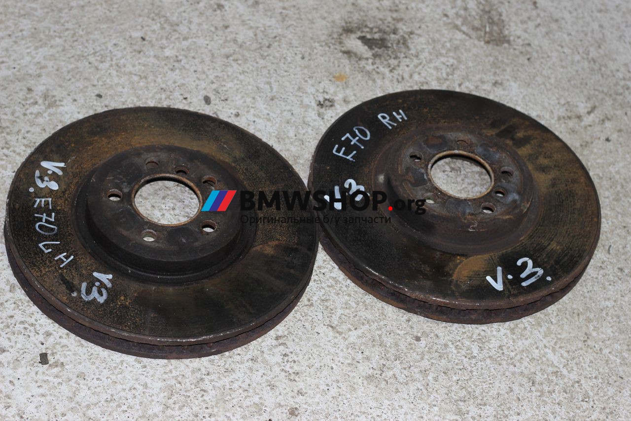 диски тормозные (комплект) BMW X5 E70 2009, 3.0 л., дизель, АКПП, внедорожник 5 дв., правый руль, 34116886481